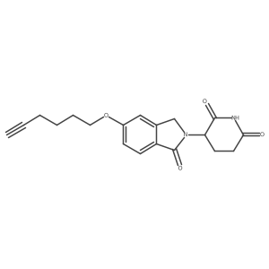 3-(5-Hex-5-ynoxy-1-oxo-isoindolin-2-yl)piperidine-2,6-dione结构式