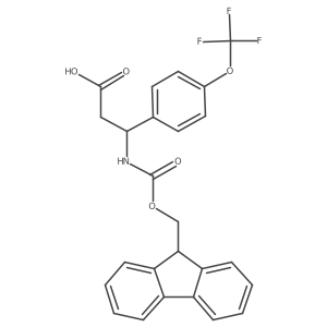 3-({[(9H-fluoren-9-yl)methoxy]carbonyl}amino)-3-[4-(trifluoromethoxy)phenyl]propanoic acid结构式
