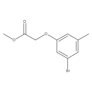 Methyl 3-bromo-5-methylphenoxyacetate结构式