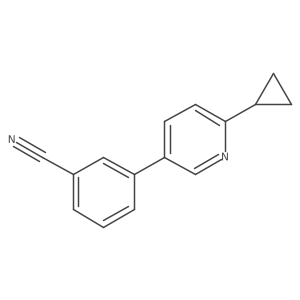 3-(6-Cyclopropyl-3-pyridinyl)benzonitrile结构式