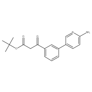 3-[3-(6-Amino-pyridin-3-yl)-phenyl]-3-oxo-propionic acid tert-butyl ester结构式