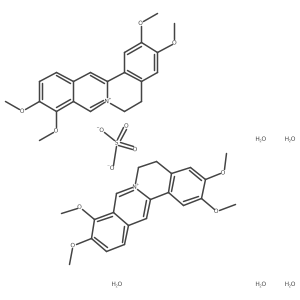 Palmatine sulfate pentahydrate结构式
