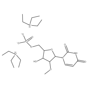 [(2R,3R,4R,5R)-5-(2,4-dioxopyrimidin-1-yl)-3-hydroxy-4-methoxyoxolan-2-yl]methyl phosphate;triethylazanium Structure