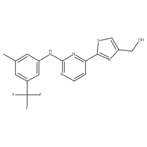 (2-(2-(3-Methyl-5-(trifluoromethyl)phenylamino)pyrimidin-4-yl)thiazol-4-yl)methanol Structure
