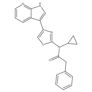 N-Cyclopropyl-2-phenyl-N-[4-(1H-pyrrolo[2,3-b]pyridin-3-yl)-thiazol-2-yl]-acetamide Structure