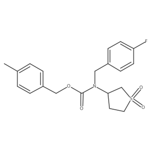 4-Methylbenzyl (1,1-dioxidotetrahydrothiophen-3-yl)(4-fluorobenzyl)carbamate Structure