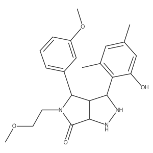 3-(2-Hydroxy-4,6-dimethylphenyl)-5-(2-methoxyethyl)-4-(3-methoxyphenyl)-1,2,3,3a,4,6a-hexahydropyrrolo[3,4-c]pyrazol-6-one结构式
