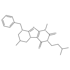 9-benzyl-3-isopentyl-1,7-dimethyl-6,7,8,9-tetrahydropyrimido[2,1-f]purine-2,4(1H,3H)-dione Structure