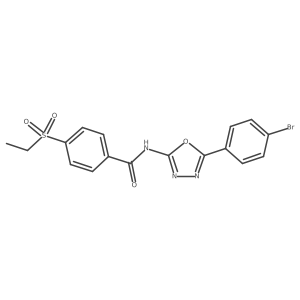 N-(5-(4-bromophenyl)-1,3,4-oxadiazol-2-yl)-4-(ethylsulfonyl)benzamide Structure