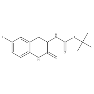tert-butyl N-(6-fluoro-2-oxo-3,4-dihydro-1H-quinolin-3-yl)carbamate Structure