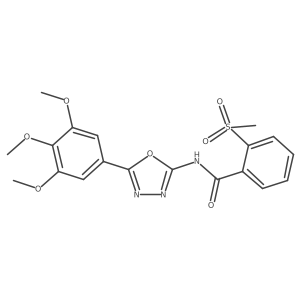 2-(methylsulfonyl)-N-(5-(3,4,5-trimethoxyphenyl)-1,3,4-oxadiazol-2-yl)benzamide结构式