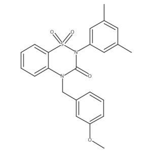 2-(3,5-dimethylphenyl)-4-[(3-methoxyphenyl)methyl]-3,4-dihydro-2H-1lambda6,2,4-benzothiadiazine-1,1,3-trione结构式