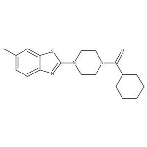 Cyclohexyl(4-(6-methylbenzo[d]thiazol-2-yl)piperazin-1-yl)methanone结构式