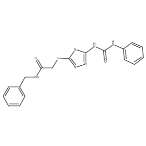 N-benzyl-2-((5-(3-phenylureido)-1,3,4-thiadiazol-2-yl)thio)acetamide Structure