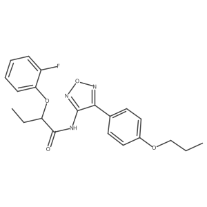 2-(2-fluorophenoxy)-N-[4-(4-propoxyphenyl)-1,2,5-oxadiazol-3-yl]butanamide结构式