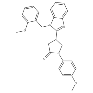 1-(4-methoxyphenyl)-4-{1-[(2-methoxyphenyl)methyl]-1H-1,3-benzodiazol-2-yl}pyrrolidin-2-one结构式