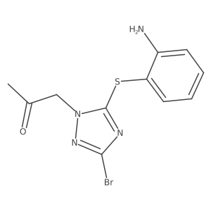 1-{5-[(2-aminophenyl)sulfanyl]-3-bromo-1H-1,2,4-triazol-1-yl}acetone结构式