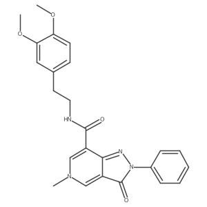 N-(3,4-dimethoxyphenethyl)-5-methyl-3-oxo-2-phenyl-3,5-dihydro-2H-pyrazolo[4,3-c]pyridine-7-carboxamide结构式