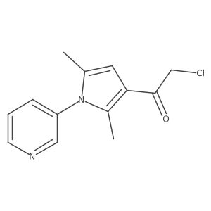 2-Chloro-1-[2,5-dimethyl-1-(3-pyridinyl)-1H-pyrrol-3-yl]ethanone结构式