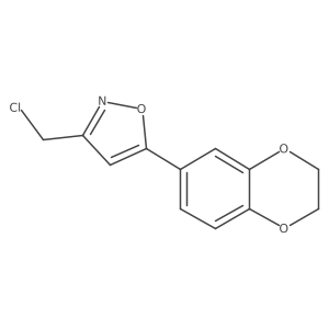 3-(Chloromethyl)-5-(2,3-dihydro-1,4-benzodioxin-6-yl)-1,2-oxazole Structure