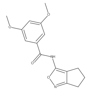 N-(5,6-dihydro-4H-cyclopenta[c]isoxazol-3-yl)-3,5-dimethoxybenzamide结构式