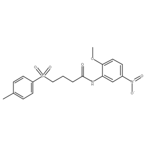 N-(2-methoxy-5-nitrophenyl)-4-tosylbutanamide Structure