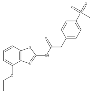 N-(4-ethoxybenzo[d]thiazol-2-yl)-2-(4-(methylsulfonyl)phenyl)acetamide结构式