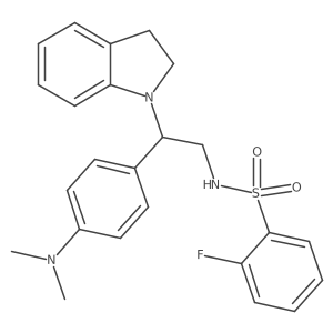 N-(2-(4-(dimethylamino)phenyl)-2-(indolin-1-yl)ethyl)-2-fluorobenzenesulfonamide Structure