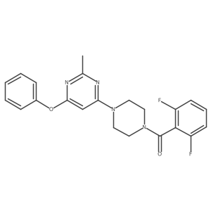 (2,6-Difluorophenyl)(4-(2-methyl-6-phenoxypyrimidin-4-yl)piperazin-1-yl)methanone结构式