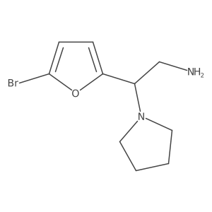 I(2)-(5-Bromo-2-furanyl)-1-pyrrolidineethanamine Structure