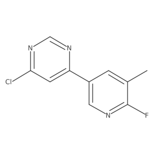 4-Chloro-6-(6-fluoro-5-methyl-3-pyridinyl)pyrimidine结构式