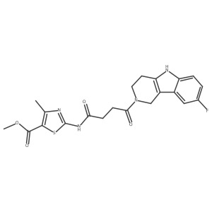 methyl 2-{[4-(8-fluoro-1,3,4,5-tetrahydro-2H-pyrido[4,3-b]indol-2-yl)-4-oxobutanoyl]amino}-4-methyl-1,3-thiazole-5-carboxylate结构式