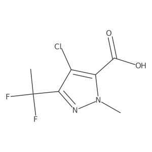 4-Chloro-3-(1,1-difluoroethyl)-1-methyl-1H-pyrazole-5-carboxylic acid Structure