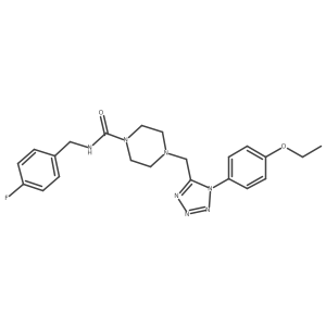 4-((1-(4-ethoxyphenyl)-1H-tetrazol-5-yl)methyl)-N-(4-fluorobenzyl)piperazine-1-carboxamide Structure