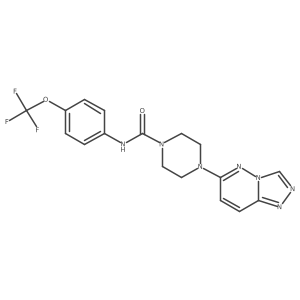 4-{[1,2,4]triazolo[4,3-b]pyridazin-6-yl}-N-[4-(trifluoromethoxy)phenyl]piperazine-1-carboxamide结构式