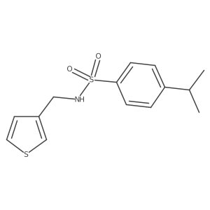 4-(propan-2-yl)-N-[(thiophen-3-yl)methyl]benzene-1-sulfonamide结构式