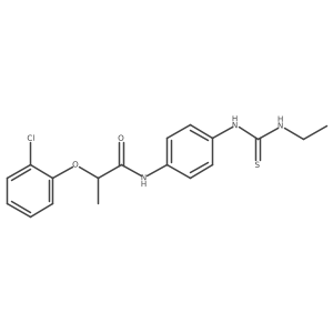 Propanamide, 2-(2-chlorophenoxy)-N-[4-[[(ethylamino)thioxomethyl]amino]phenyl]- Structure