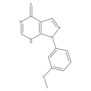 1-(3-Methoxyphenyl)-1H-pyrazolo[3,4-d]pyrimidine-4-thiol结构式
