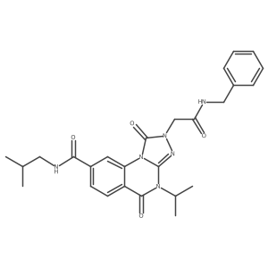 CC(C)CNC(=O)c1ccc2c(=O)n(C(C)C)c3nn(CC(=O)NCc4ccccc4)c(=O)n3c2c1结构式