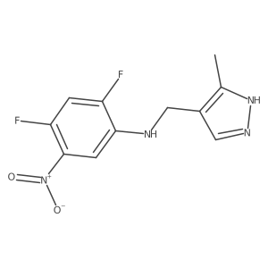 N-(2,4-Difluoro-5-nitrophenyl)-3-methyl-1H-pyrazole-4-methanamine结构式