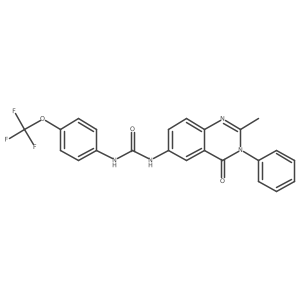 1-(2-Methyl-4-oxo-3-phenyl-3,4-dihydroquinazolin-6-yl)-3-(4-(trifluoromethoxy)phenyl)urea Structure