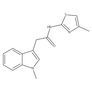 2-(1-methyl-1H-indol-3-yl)-N-(4-methylthiazol-2-yl)acetamide Structure