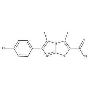 6-(4-Chlorophenyl)-3,5-dimethylimidazo[2,1-b]thiazole-2-carboxylic acid结构式