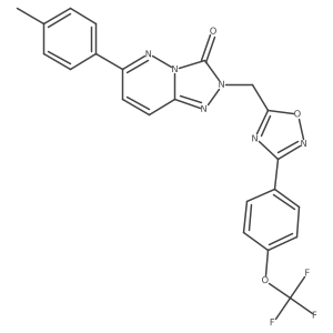 6-(p-tolyl)-2-((3-(4-(trifluoromethoxy)phenyl)-1,2,4-oxadiazol-5-yl)methyl)-[1,2,4]triazolo[4,3-b]pyridazin-3(2H)-one Structure