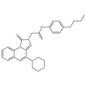 N-(4-butylphenyl)-2-[1-oxo-4-(thiomorpholin-4-yl)-1H,2H-[1,2,4]triazolo[4,3-a]quinoxalin-2-yl]acetamide Structure