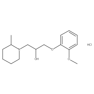 1-(2-Methoxyphenoxy)-3-(2-methylpiperidin-1-yl)propan-2-ol hydrochloride结构式