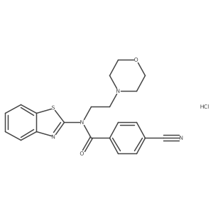 N-(benzo[d]thiazol-2-yl)-4-cyano-N-(2-morpholinoethyl)benzamide hydrochloride Structure