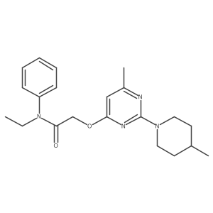 N-ethyl-2-{[6-methyl-2-(4-methylpiperidin-1-yl)pyrimidin-4-yl]oxy}-N-phenylacetamide Structure