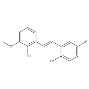 2-{(E)-[(2-chloro-5-fluorophenyl)imino]methyl}-6-methoxyphenol Structure