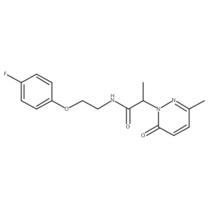 N-(2-(4-fluorophenoxy)ethyl)-2-(3-methyl-6-oxopyridazin-1(6H)-yl)propanamide Structure